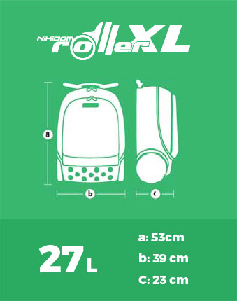 A Nikidom Roller XL méretei