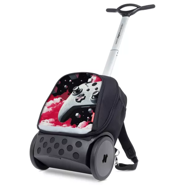 Kerekes iskola- és utazótáska Nikidom Roller UP Gaming
