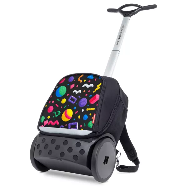 Kerekes iskola- és utazótáska Nikidom Roller UP XL Space Doodles