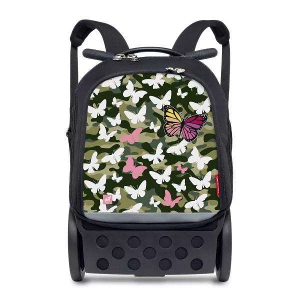 Kerekes iskola- és utazótáska Nikidom Roller UP XL Butterfly camo (27 l)