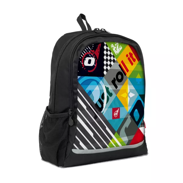 Iskolai hátizsák, Nikidom Roller RUN Aquarella 26l, Fekete