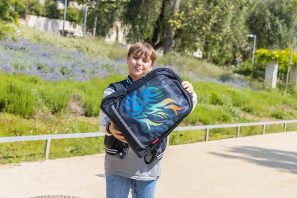 Iskolai hátizsák, Nikidom Roller RUN Wild Fire 26l, Fekete