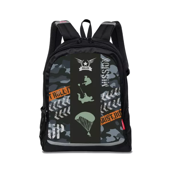 Iskolai hátizsák, Nikidom Roller RUN Camo 26l, Fekete
