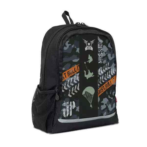 Iskolai hátizsák, Nikidom Roller RUN Camo 26l, Fekete